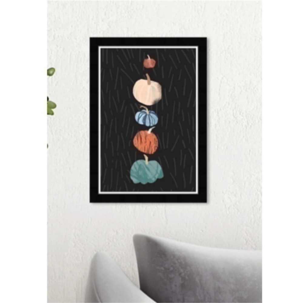 Stack Pumpkins holiday framed wall art